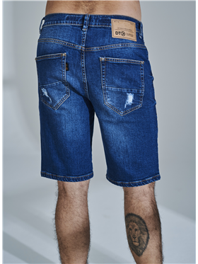 Bermuda Masculina Jeans Reta- Cintura Mdia