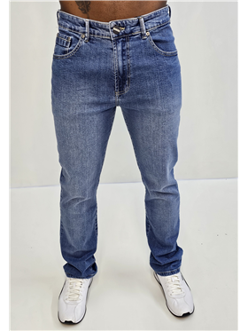 Cala Masculina Jeans - Cintura Alta Perna Reta