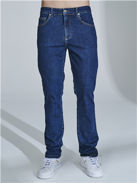 Cala Masculina Jeans - Cintura Alta -  Perna Reta