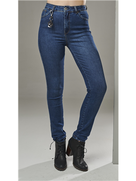 Calça Feminina Jeans - Cintura Alta - Perna Skinny