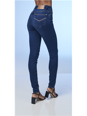 Calça Feminina Jeans - Cintura Média - Perna Skinny