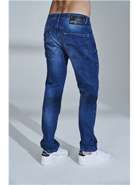 Calça Masculina Jeans- Cintura Média- Perna Justa