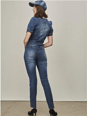 Macacão Feminino Jeans Skinny
