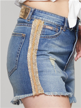 Shorts Feminino Jeans- Cintura Alta